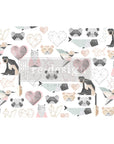 Decoupage fiber paper Origami Love 48 x 76 cm