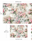 A1 Decoupage fiber paper Bold Blooms - 60 x 85 cm
