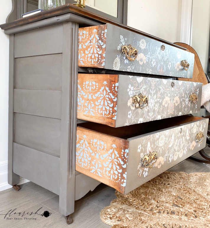 Stencil roller Stick & Style CeCe - Damask Flourish