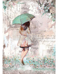 A1 Decoupage fiber paper Bold Blooms - 60 x 85 cm
