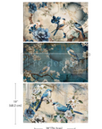 Sapphire Wings - Decoupage kuitupaperisetti 49x76 cm - 3 kpl