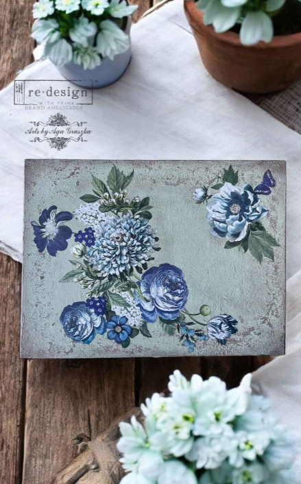 Small transfer image Doodle Flowers
