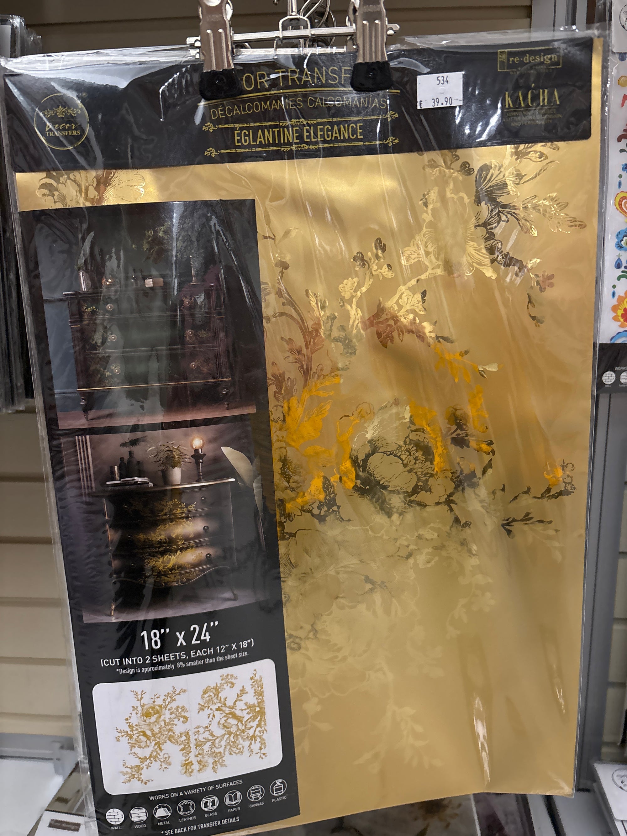 Decor Transfers® Siirtokuva - Églantine Elegance Kacha