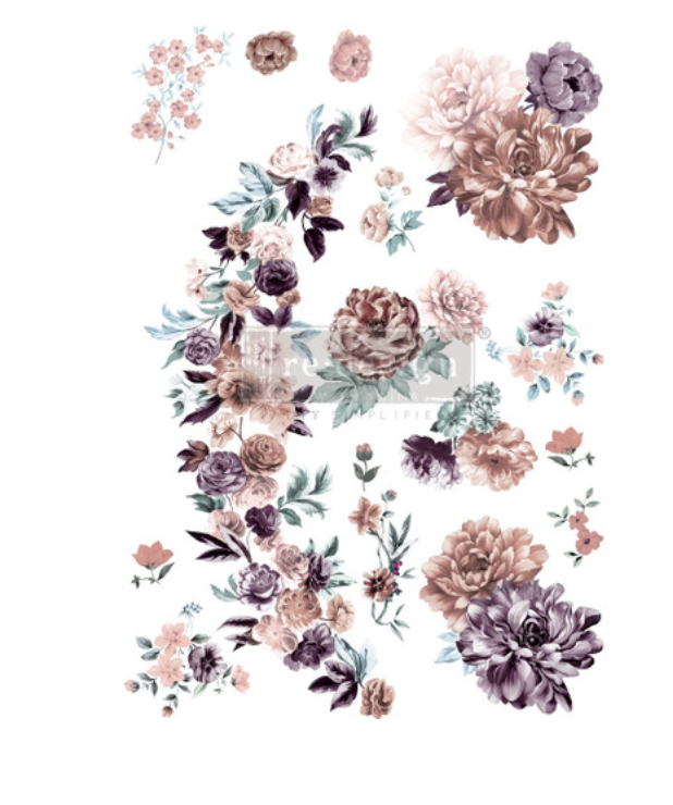 Decor Transfers® Siirtokuva Burgundy Rose Garden 66 x 80 cm