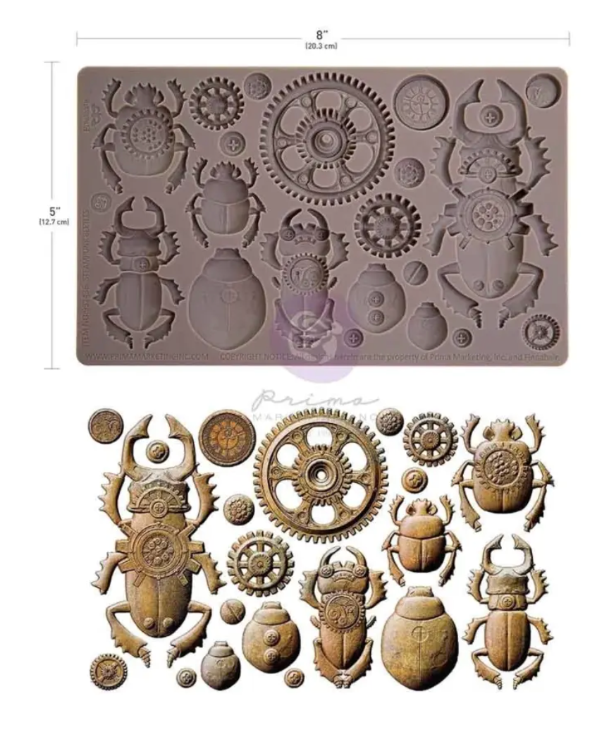 Finnabair - Moulds - Steampunk Beetles - Prima Marketing