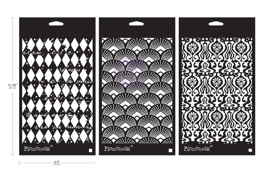 Koristesabluuna Decor Stencil - Decadent Walls - 15 x 23cm