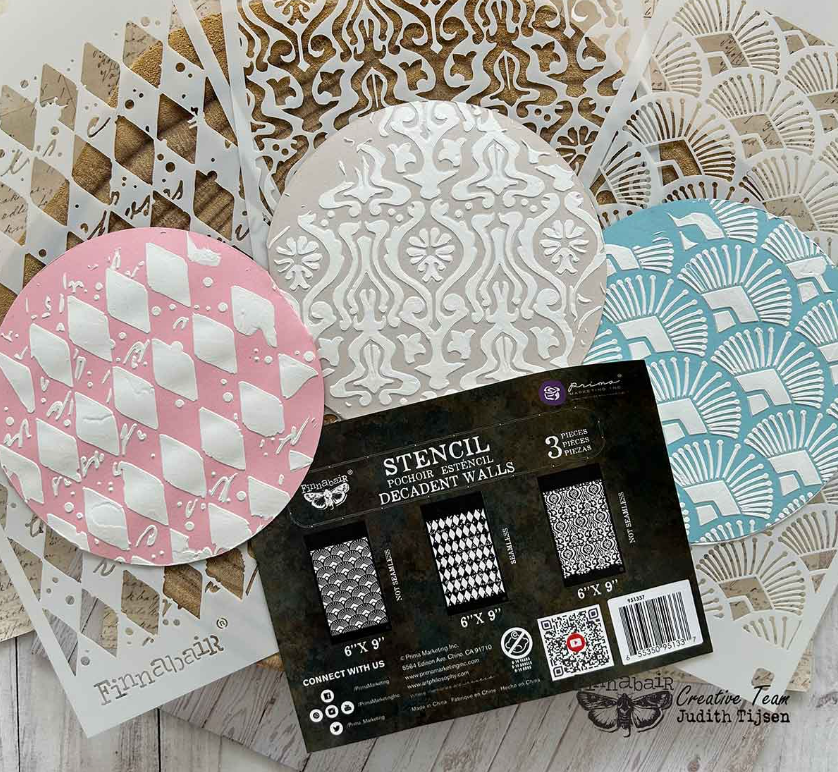 Koristesabluuna Decor Stencil - Decadent Walls - 15 x 23cm