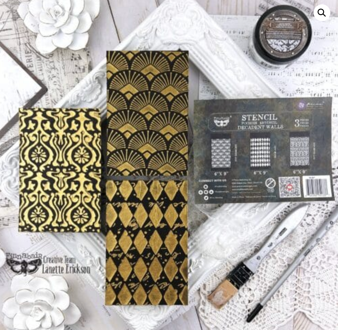 Koristesabluuna Decor Stencil - Decadent Walls - 15 x 23cm