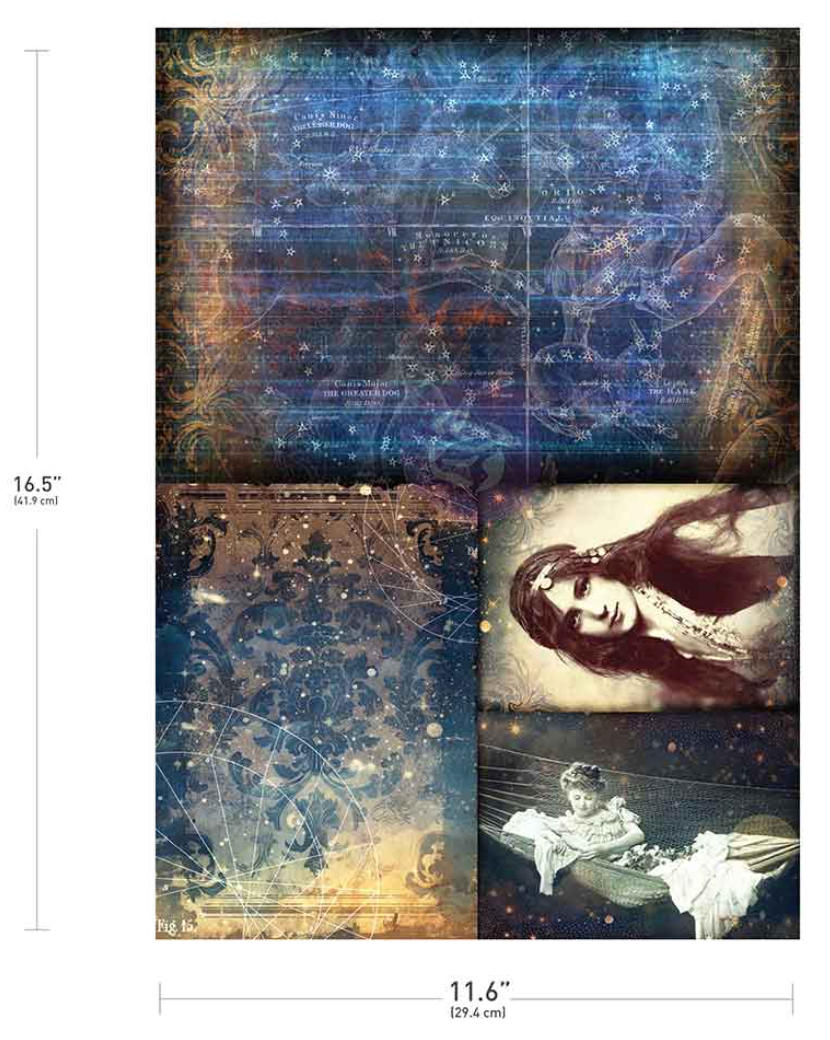 A3 Decoupage Finnabair Nightdreaming 30cm x 42cm