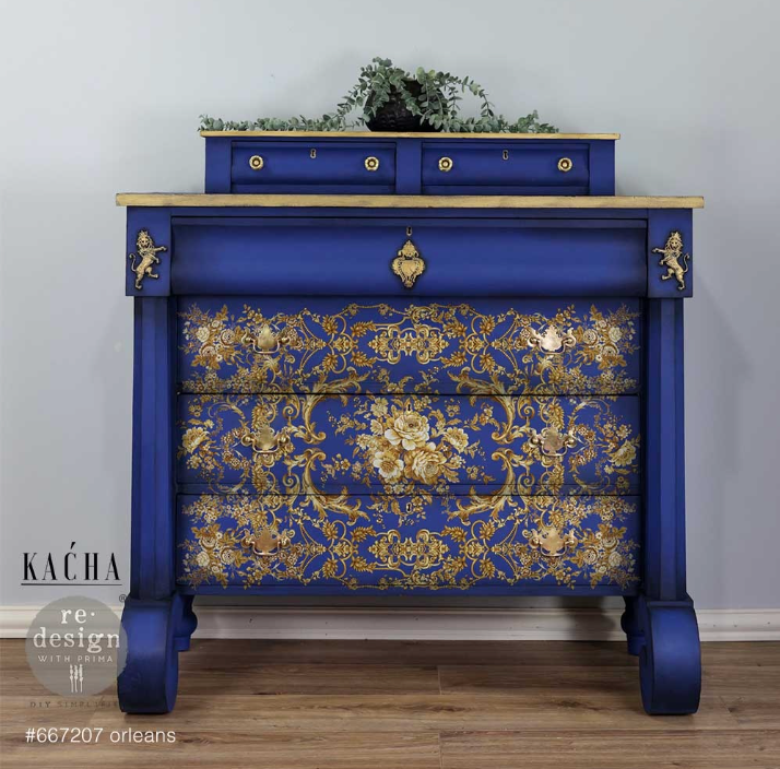Decor Transfer Kacha Gold Manor Swirls