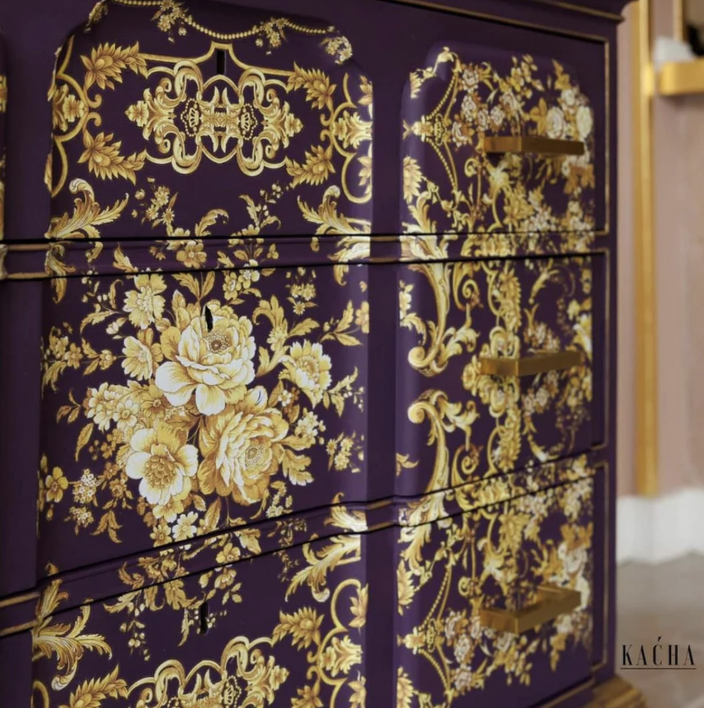Decor Transfer Kacha Gold Manor Swirls
