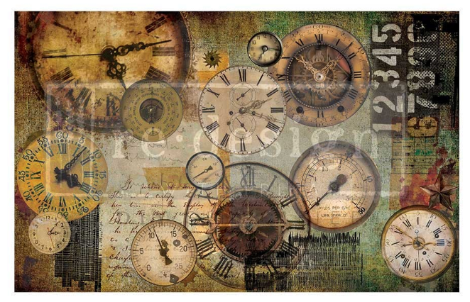 Decoupage Tissue Paper - Lost In Time 49x76 cm - 1 kpl
