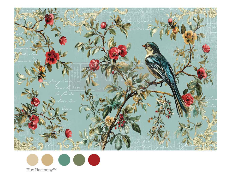 A1 Decoupage kuitupaperi The Velvet Nest - 60 x 85 cm