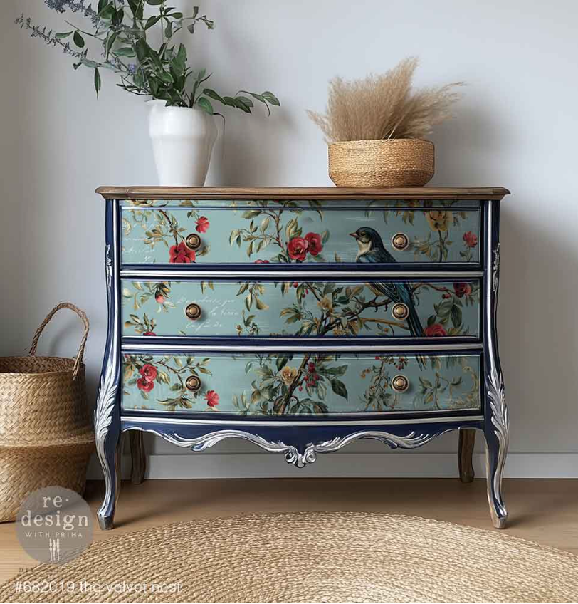 A1 Decoupage kuitupaperi The Velvet Nest - 60 x 85 cm